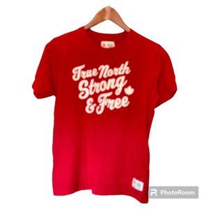 Canada True North Strong & Free Hudson's Bay Co. Red Olympics Boys 10/12 T-Shirt